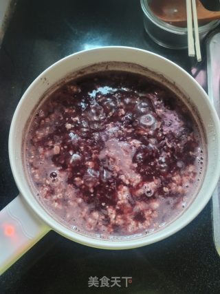 紫糯米燕麦粥的做法步骤：7