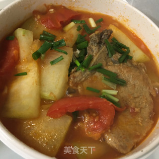 大排西红柿烧冬瓜的做法步骤：8