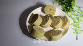 抹茶蛋糕卷的做法步骤：11