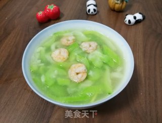 虾仁丝瓜汤的做法步骤：5