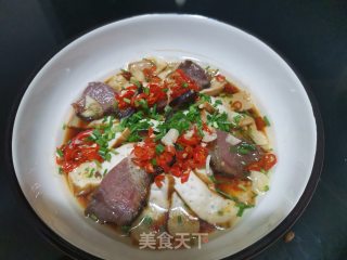 乡里腊肉蒸腊干的做法步骤：7
