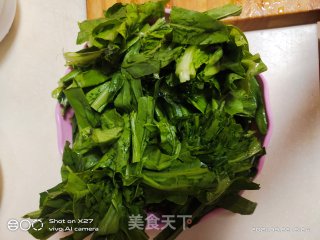 蒜香油麦菜的做法步骤：2