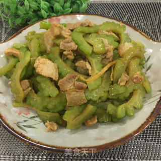五花肉炒苦瓜的做法步骤：8
