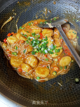 金针菇焖日本豆腐的做法步骤：9