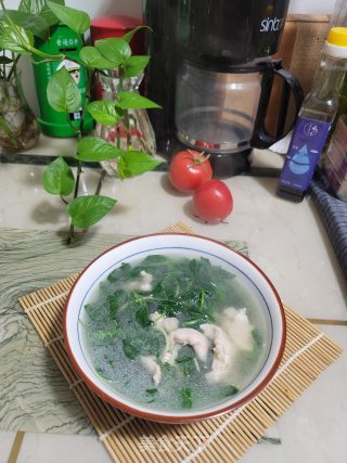 枸杞嫩芽肉片汤的做法步骤：7