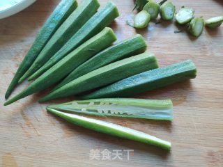 芥末秋葵的做法步骤：1