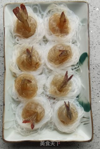 蒜蓉粉丝凤尾虾的做法步骤：8