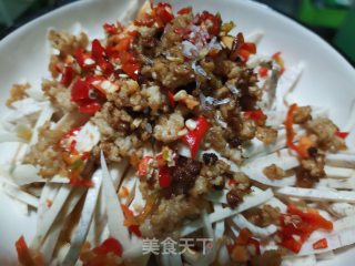 香芋丝蒸肉末的做法步骤：7