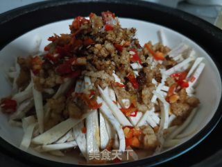 香芋丝蒸肉末的做法步骤：8