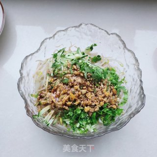 绿豆芽拌荞麦面的做法步骤：9