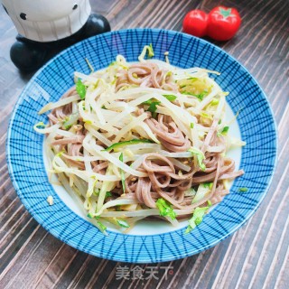 绿豆芽拌荞麦面的做法步骤：15