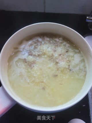 鸽肉丝小米粥的做法步骤：6