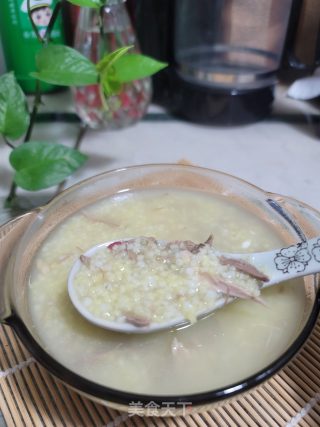 鸽肉丝小米粥的做法步骤：7