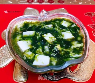 下锅鲜肉豆腐蛋花羹的做法步骤：12