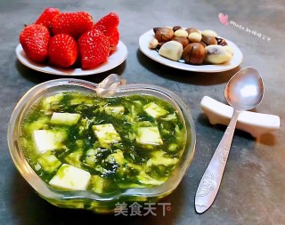 下锅鲜肉豆腐蛋花羹的做法步骤：13