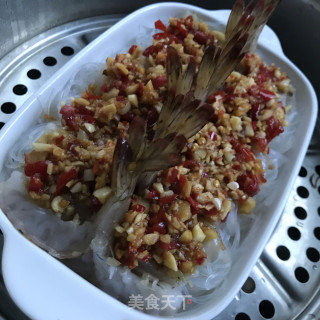 蒜蓉粉丝蒸虾的做法步骤：7