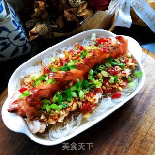 蒜蓉粉丝蒸虾的做法步骤：10