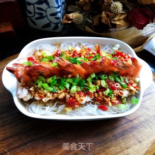 蒜蓉粉丝蒸虾的做法步骤：12