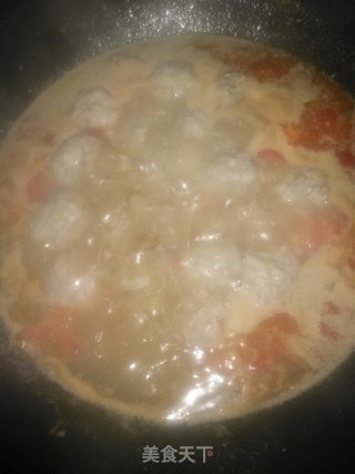 西红柿肉丸汤的做法步骤：16