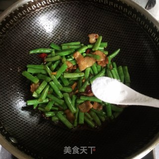 肉片炒四季豆的做法步骤：5