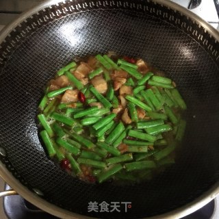 肉片炒四季豆的做法步骤：6