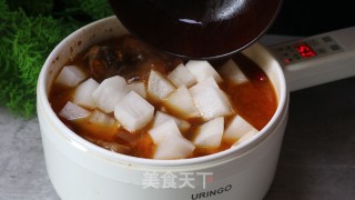 白萝卜烧肉的做法步骤：10
