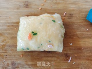 芝士蟹柳鸡蛋手抓饼的做法步骤：7