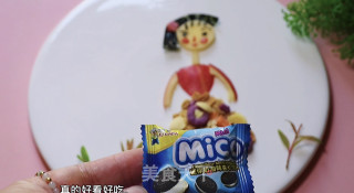 餐盘画～美女的做法步骤：6