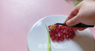 五星红旗～水果拼盘的做法步骤：4