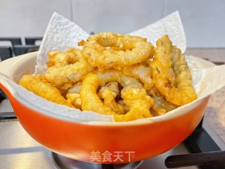 酥炸鱿鱼圈 — 蛋白面糊版的做法步骤：5