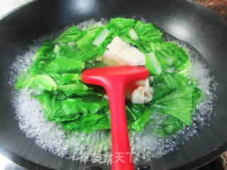 肉面结毛毛菜汤的做法步骤：4