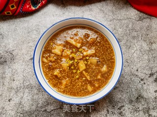 红糖莲藕小米粥的做法步骤：9