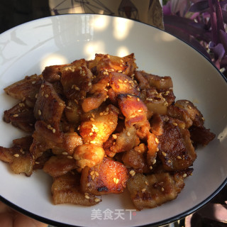 香煎五花肉的做法步骤：6