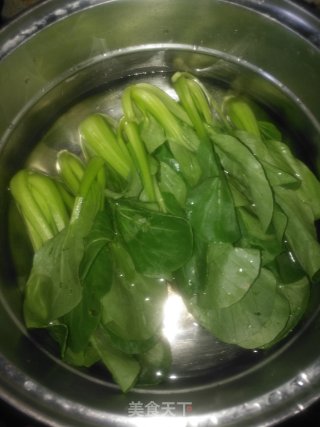 香油蒜末油菜的做法步骤：2