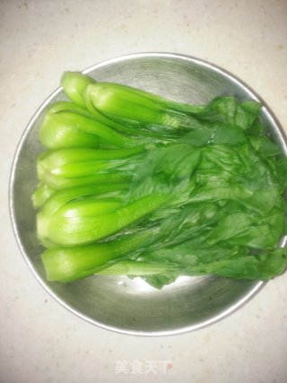 香油蒜末油菜的做法步骤：3