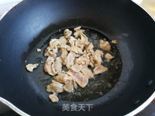 青菜炒肉片的做法步骤：4