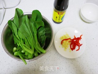 白芍菜心的做法步骤：1