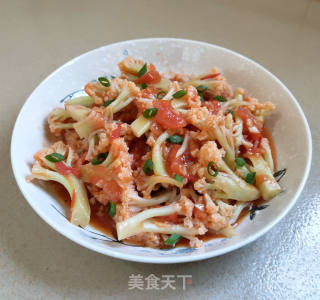 番茄炒花菜的做法步骤：10