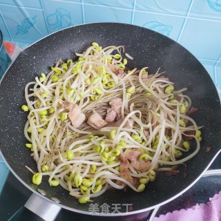 五花肉豆芽炖粉条的做法步骤：7