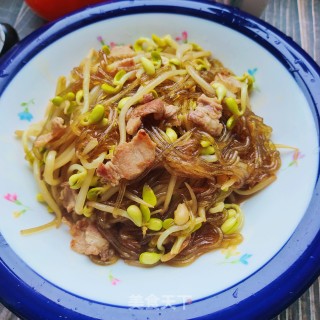 五花肉豆芽炖粉条的做法步骤：12