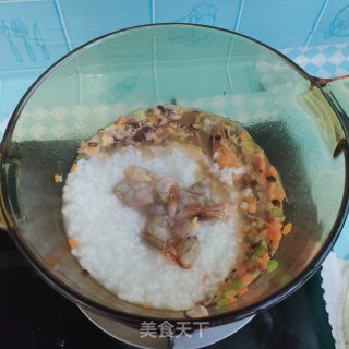 虾仁蔬菜粥的做法步骤：9