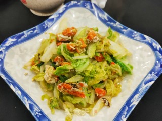 蟹黄烧白菜的做法步骤：8