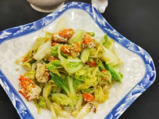 蟹黄烧白菜的做法步骤：10
