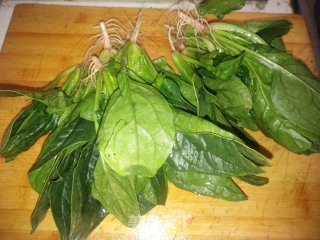 菠菜鸡蛋盖被的做法步骤：1