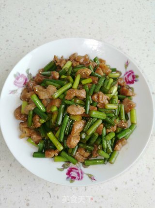 蒜苔炒肉的做法步骤：4