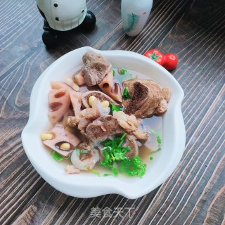 莲藕黄豆排骨汤的做法步骤：10