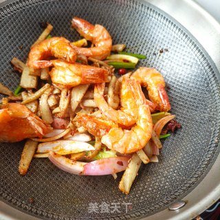 “莲藕”干锅莲藕虾的做法步骤：24