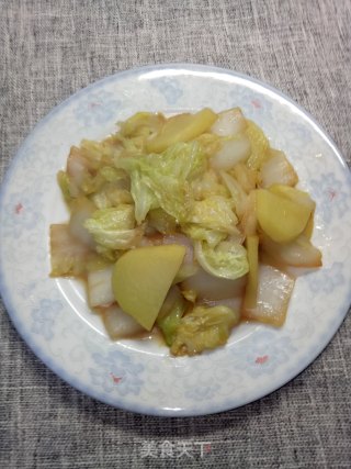白菜炒土豆片的做法步骤：4