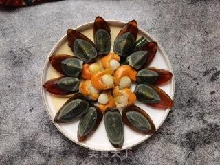 扇贝肉拌松花蛋的做法步骤：7