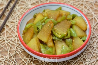 辣椒炒冬瓜的做法步骤：9